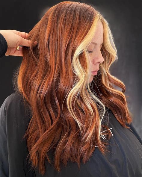 red hair blonde money pieces|blonde balayage on red hair.